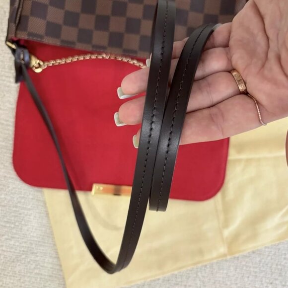 Authentic NEW LOUIS VUITTON Favorite MM Shoulder Bag N41129 Damier ebene - Picture 12 of 15